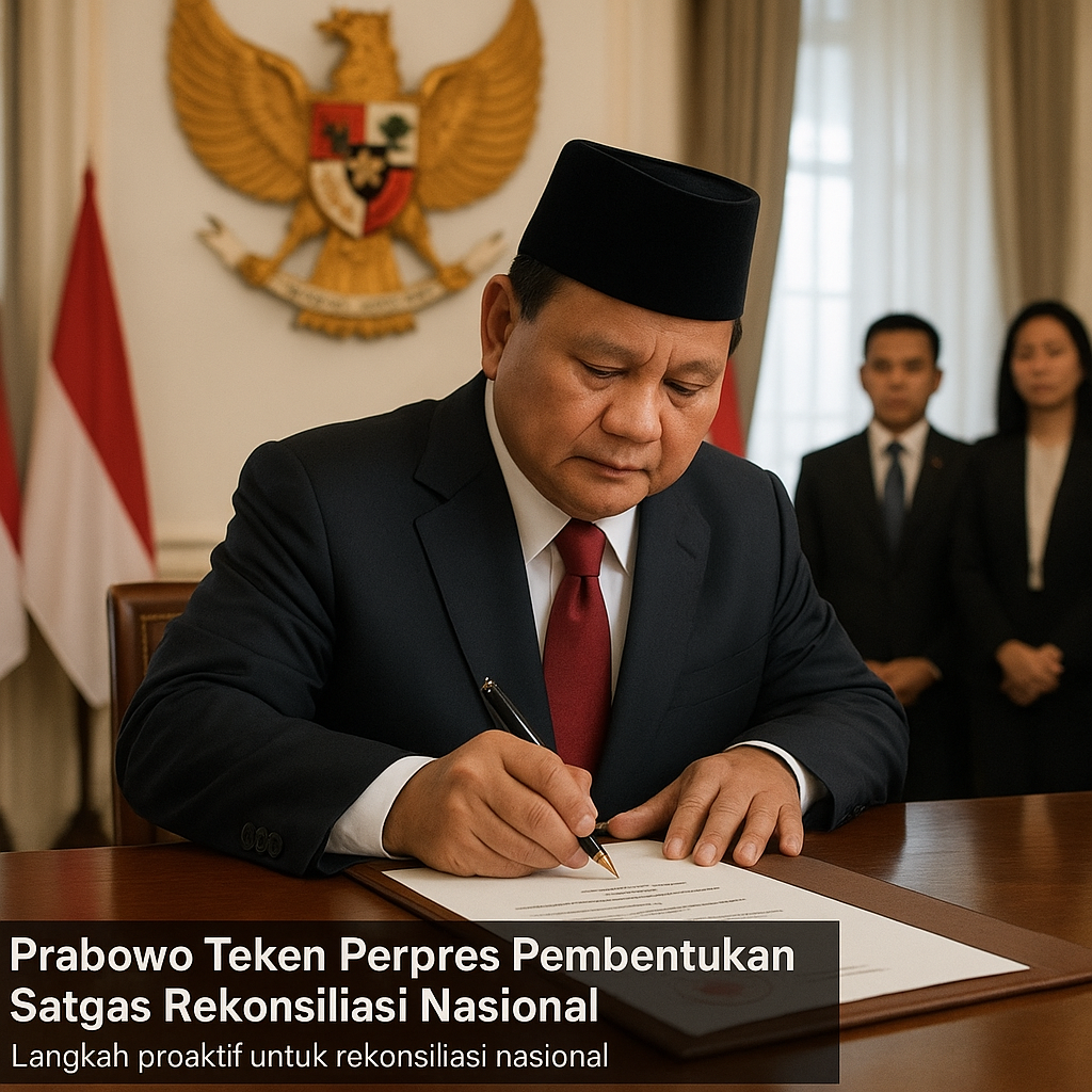 Prabowo Teken Perpres Pembentukan Satgas Rekonsiliasi Nasional