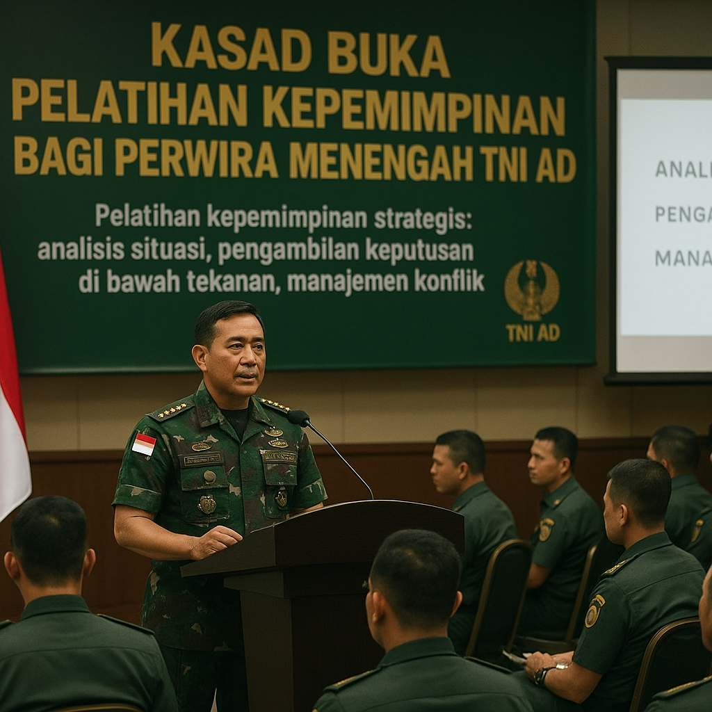 Kasad Buka Pelatihan Kepemimpinan Bagi Perwira Menengah TNI AD