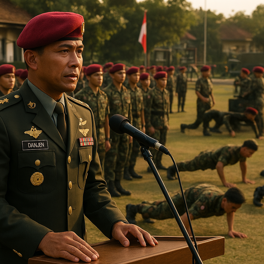 Danjen Kopassus Buka Pelatihan Perwira Remaja, Fokus pada Fisik, Mental, dan Taktik