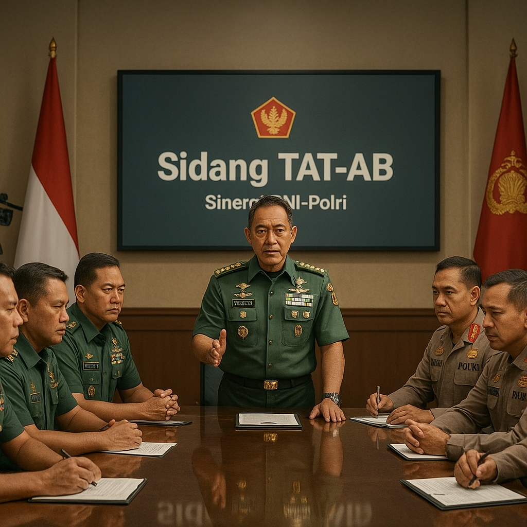Kasad Pimpin Sidang TAT-AB, Tegaskan Pentingnya Sinergi TNI-Polri untuk Stabilitas Nasional