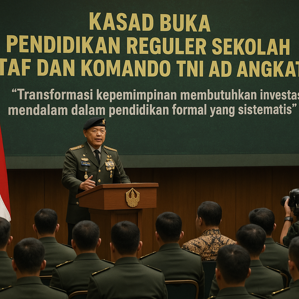Kasad Buka Pendidikan Reguler Sekolah Staf dan Komando TNI AD Angkatan ke-75
