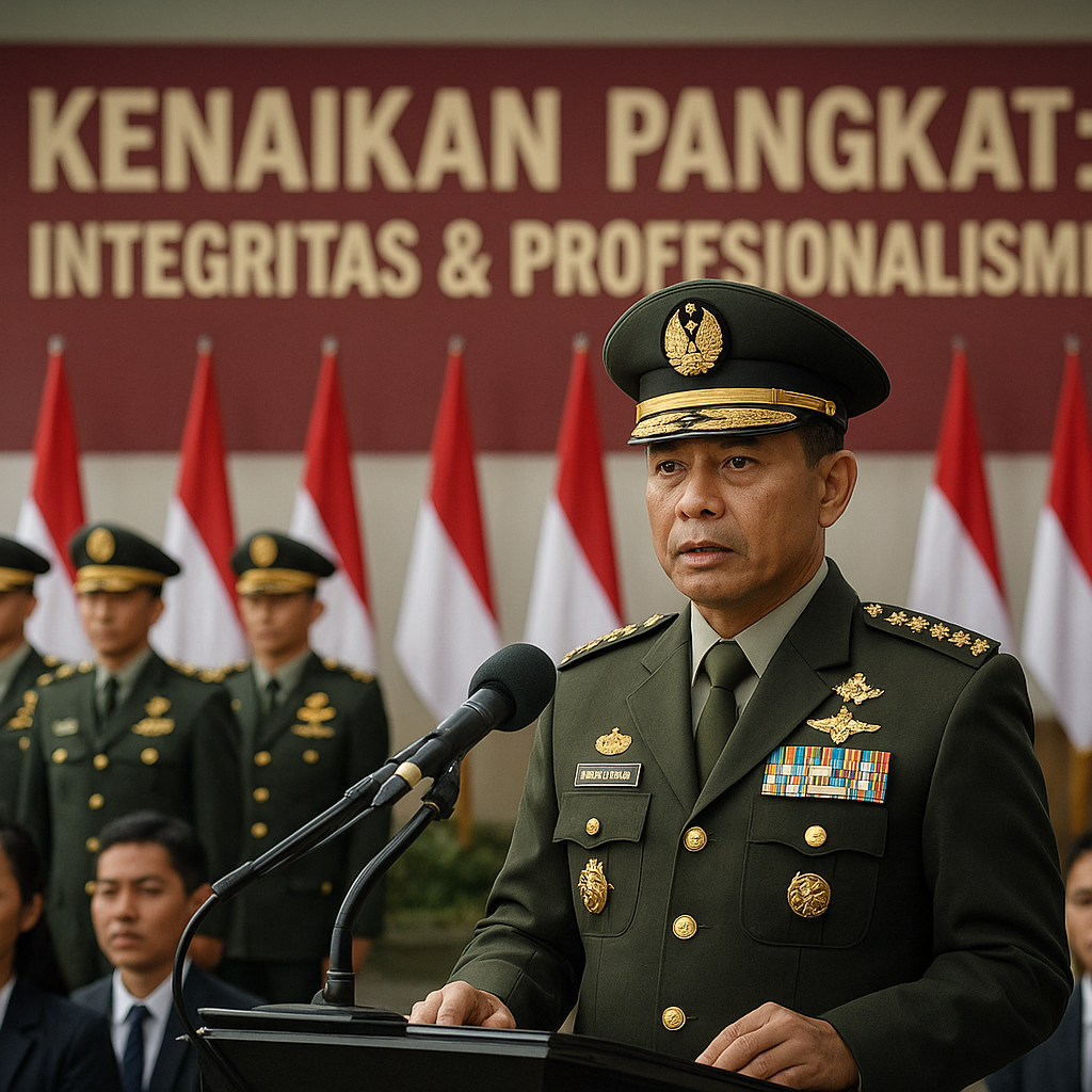 Panglima TNI Tegaskan Pentingnya Integritas dan Profesionalisme dalam Upacara Kenaikan Pangkat