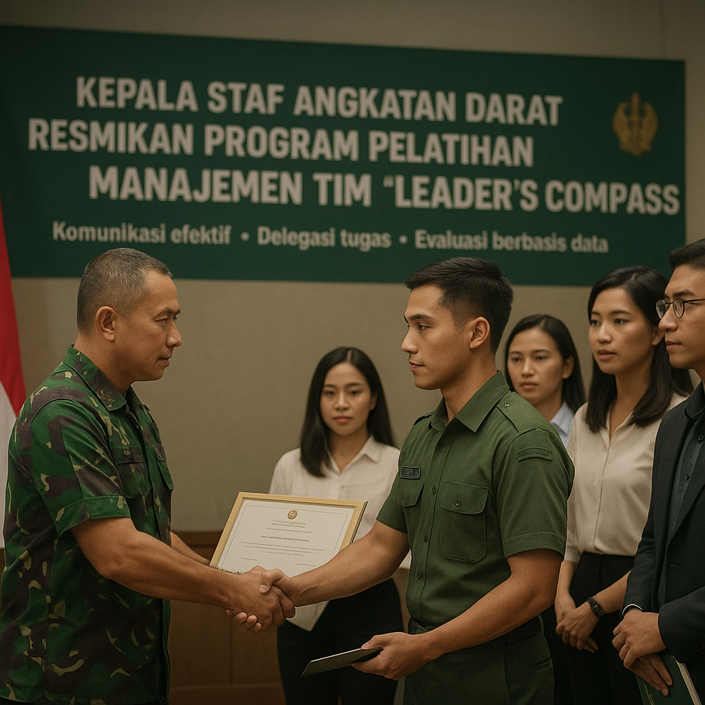 Kepala Staf Angkatan Darat Resmikan Program Pelatihan Manajemen Tim untuk Perwira Muda