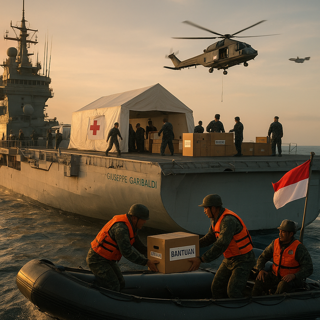TNI AL: Kapal Induk Garibaldi Fokus Pada Operasi Kemanusiaan