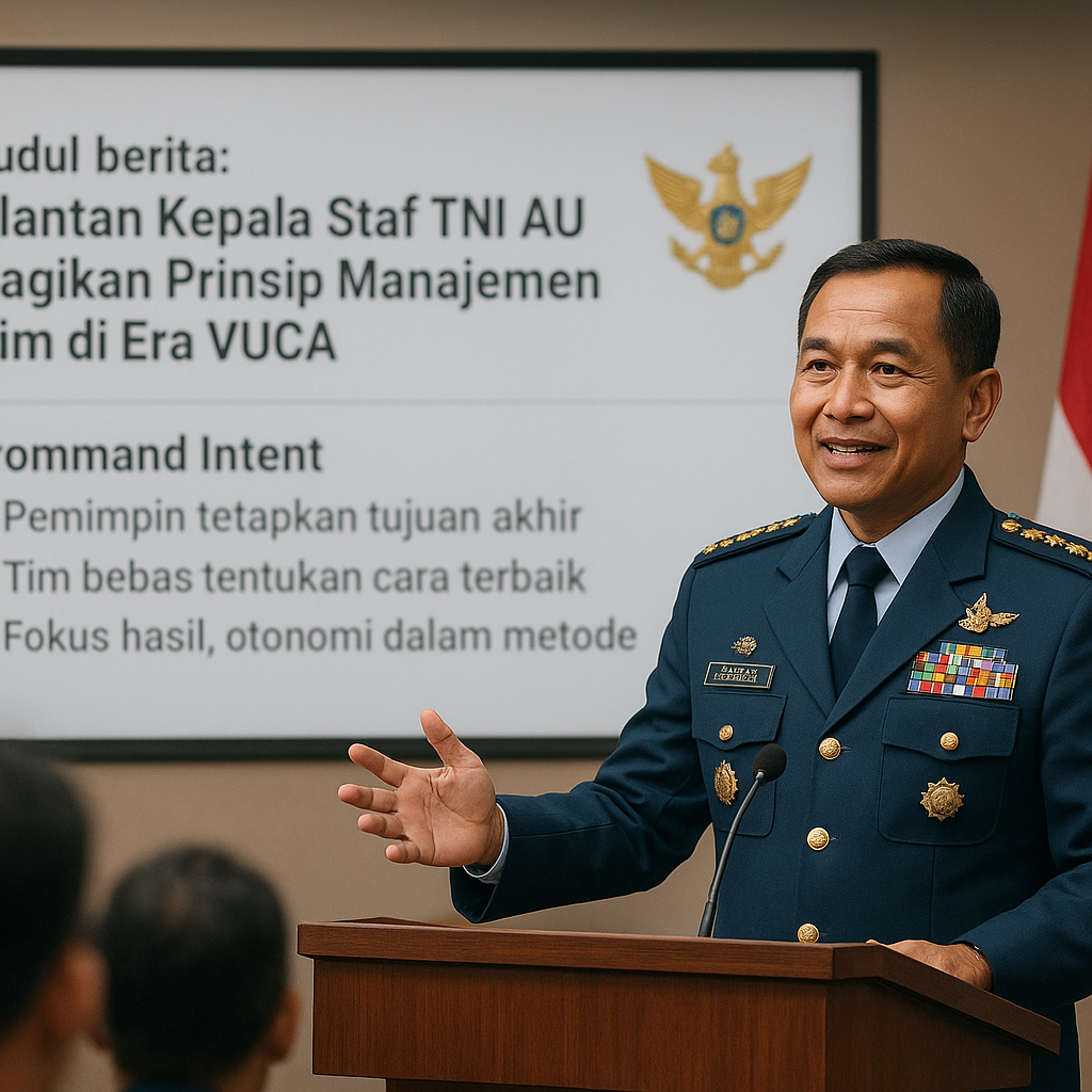 Mantan Kepala Staf TNI AU Bagikan Prinsip Manajemen Tim di Era VUCA