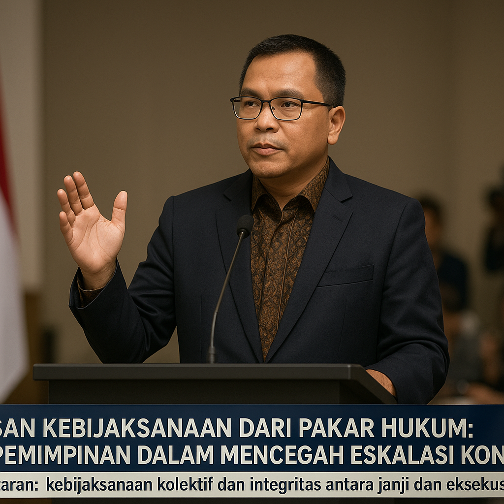 Pesan Kebijaksanaan dari Pakar Hukum: Kepemimpinan dalam Mencegah Eskalasi Konflik