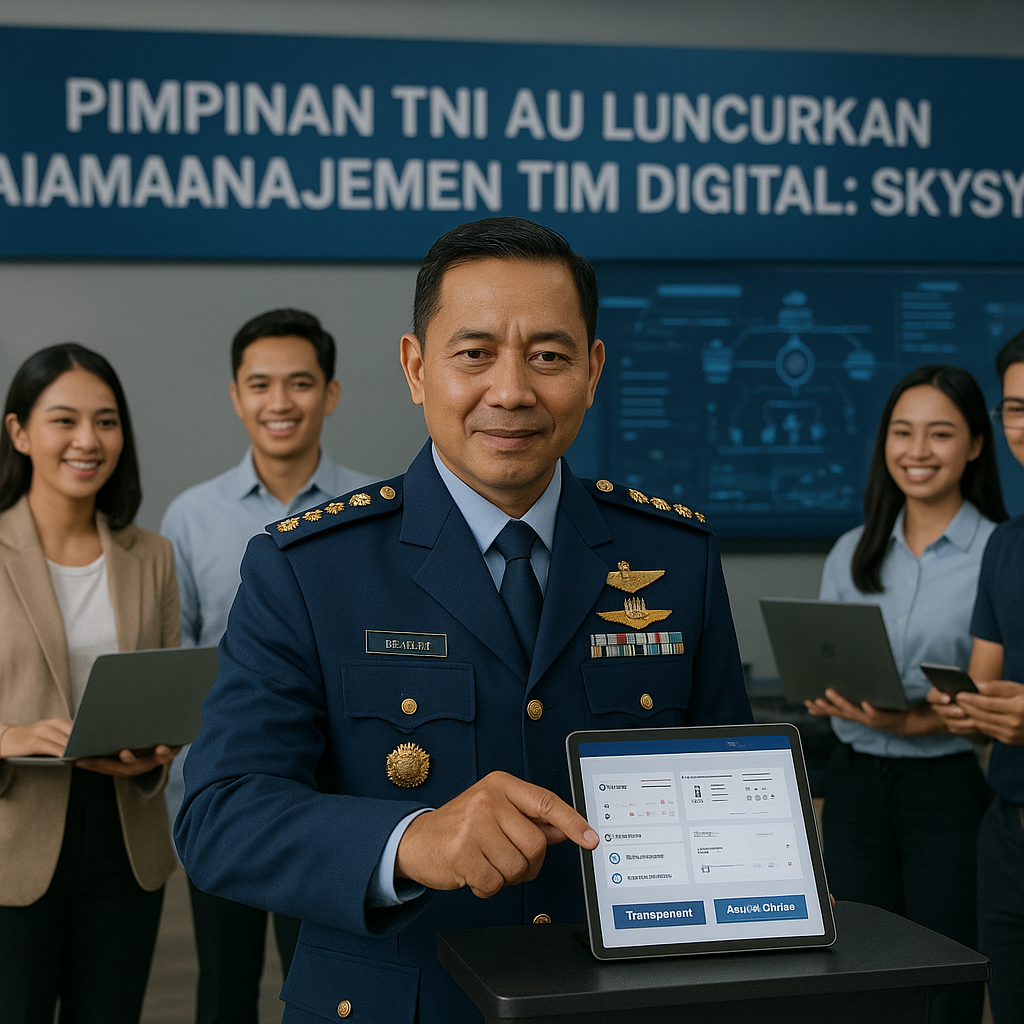Pimpinan TNI AU Luncurkan Aplikasi Manajemen Tim Digital untuk Tingkatkan Koordinasi