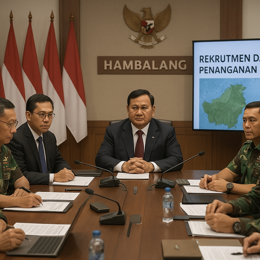 Rapat Strategis Presiden Prabowo Bahas Rekrutmen Dayak dan Penanganan Bencana