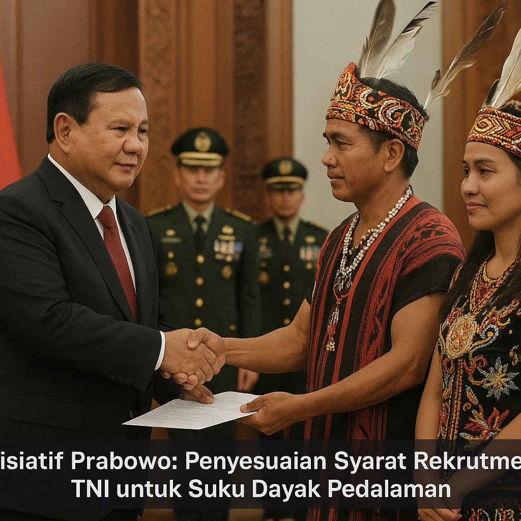 Inisiatif Prabowo: Penyesuaian Syarat Rekrutmen TNI untuk Suku Dayak Pedalaman