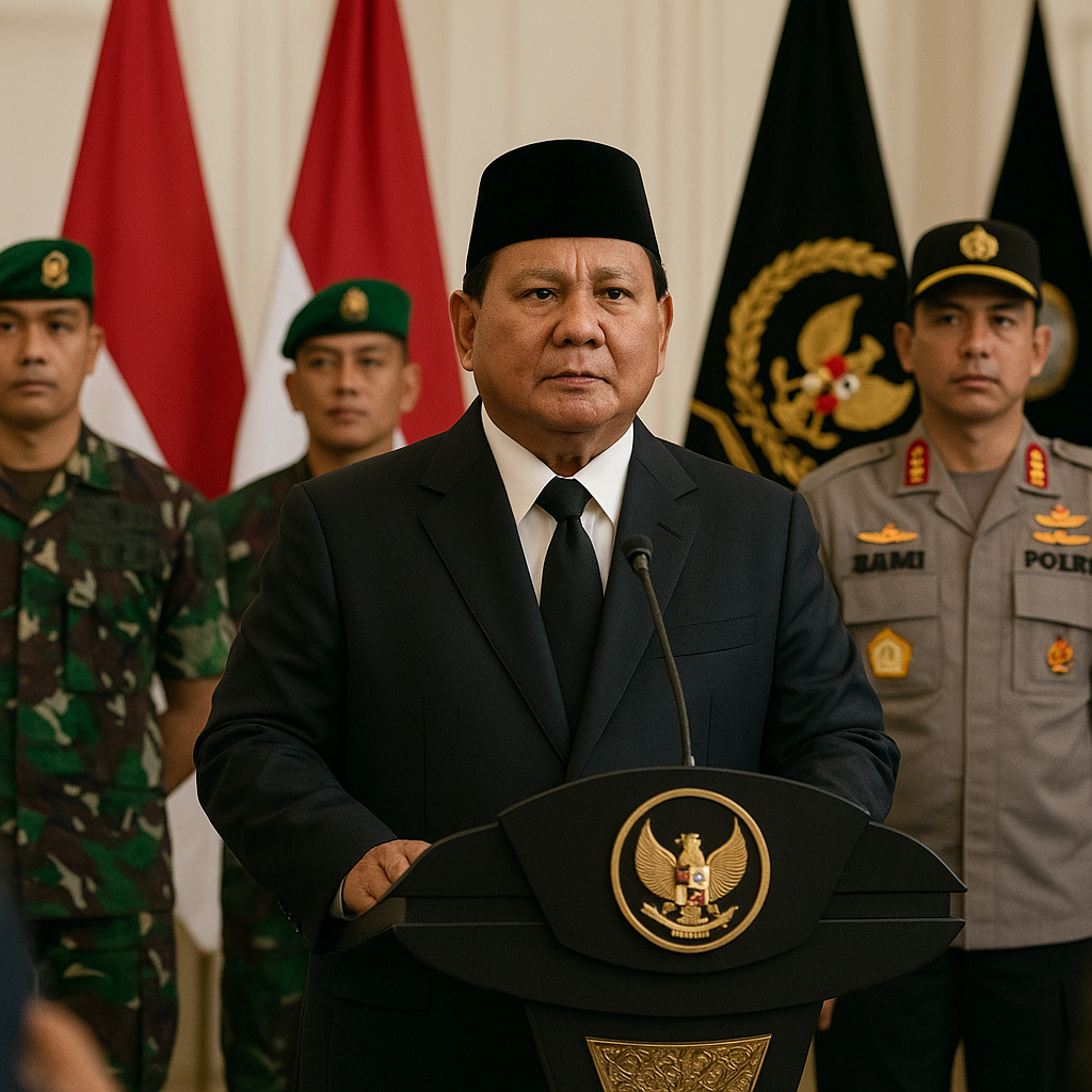Prabowo Minta TNI-Polri Solid dan Bekerja Sama Jaga Keamanan