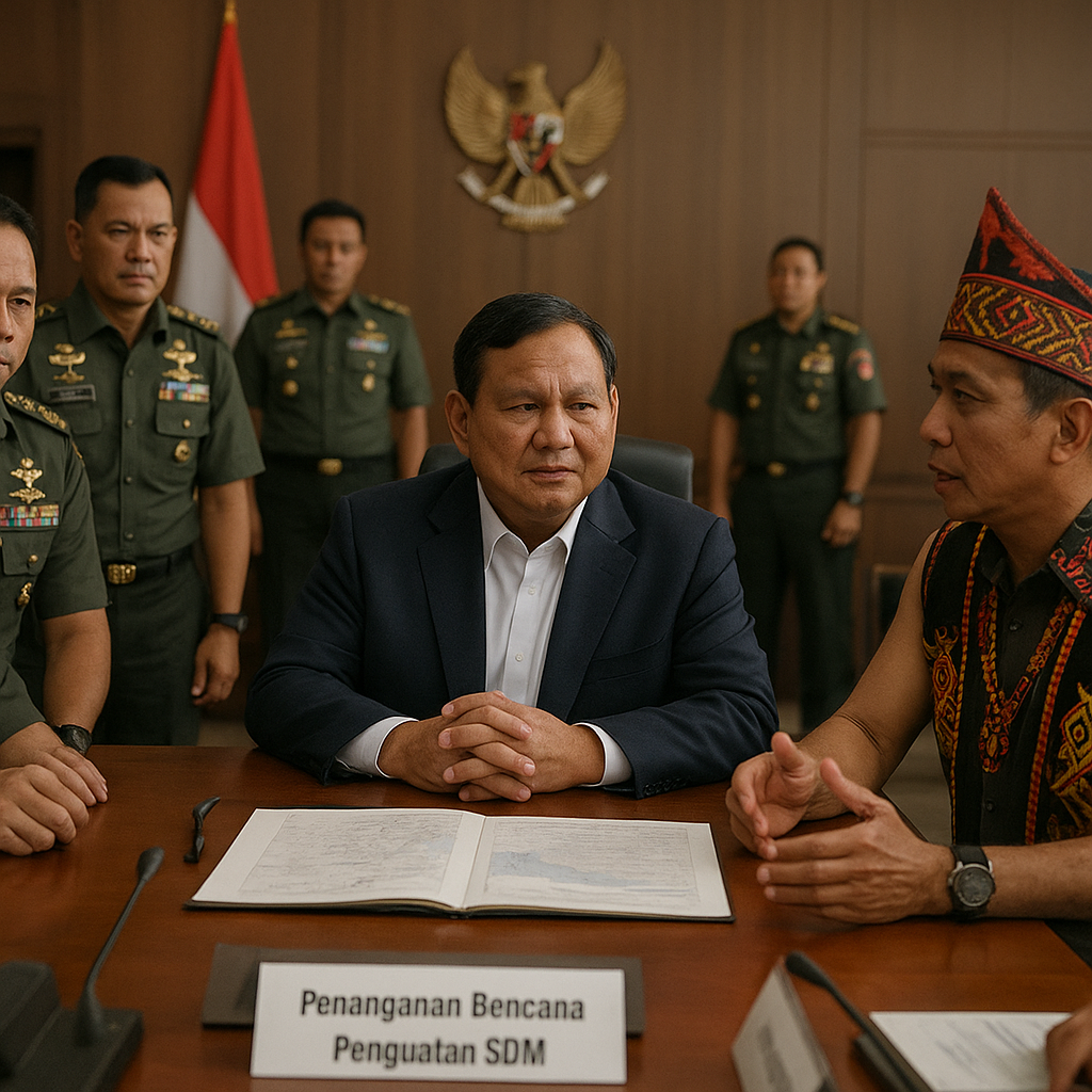 Presiden Prabowo Bahas Isu Strategis Penguatan SDM TNI dan Penanganan Bencana