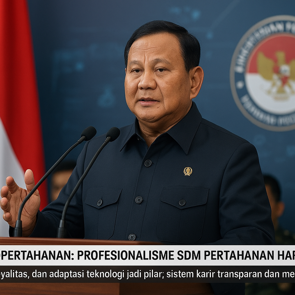 Menteri Pertahanan: Profesionalisme SDM Pertahanan Harus Ditingkatkan