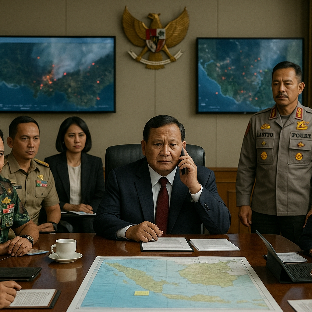 Prabowo Panggil Panglima dan Kapolri, Minta Laporan Penanggulangan Karhutla