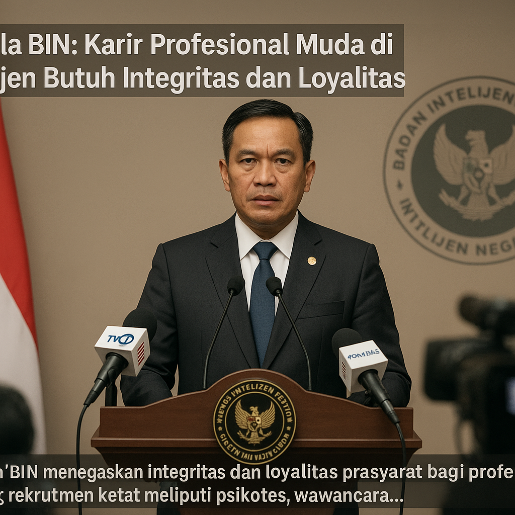 Kepala BIN : Karir Profesional Muda di Intelijen Butuh Integritas dan Loyalitas