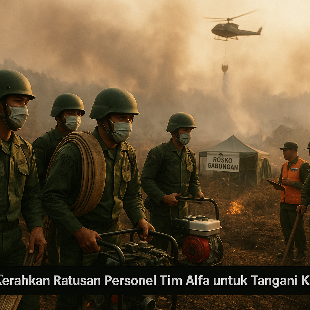 TNI Kerahkan Ratusan Personel Tim Alfa untuk Tangani Karhutla