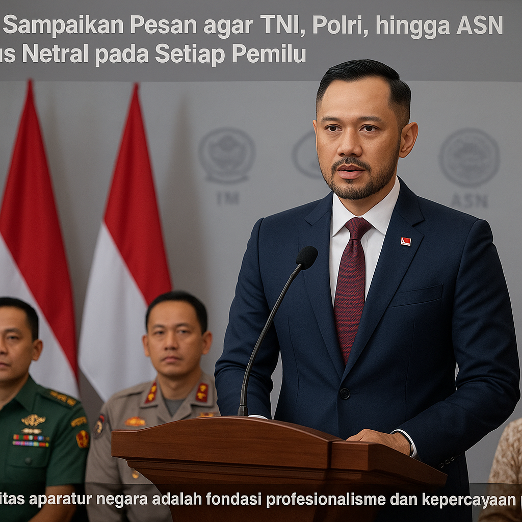 AHY Sampaikan Pesan agar TNI, Polri, hingga ASN Harus Netral pada Setiap Pemilu