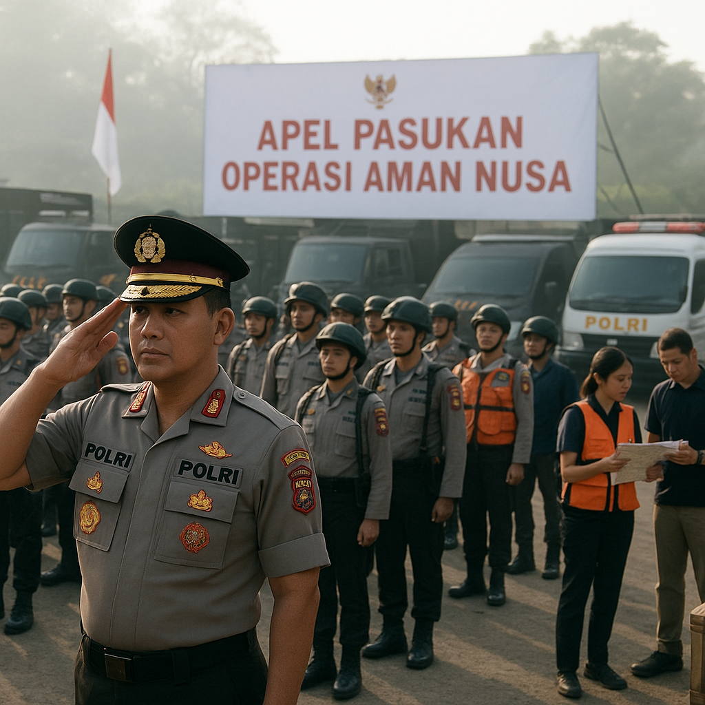 Polri Gelar Apel Pasukan Operasi Aman Nusa, Siapkan Sinergi Tanggap Bencana