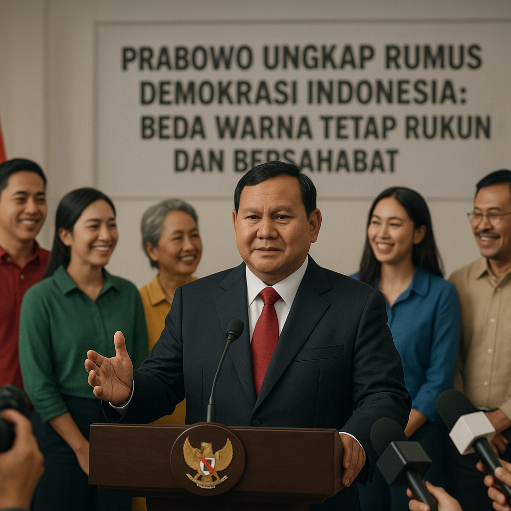 Prabowo Ungkap Rumus Demokrasi Indonesia: Beda Warna Tetap Rukun dan Bersahabat