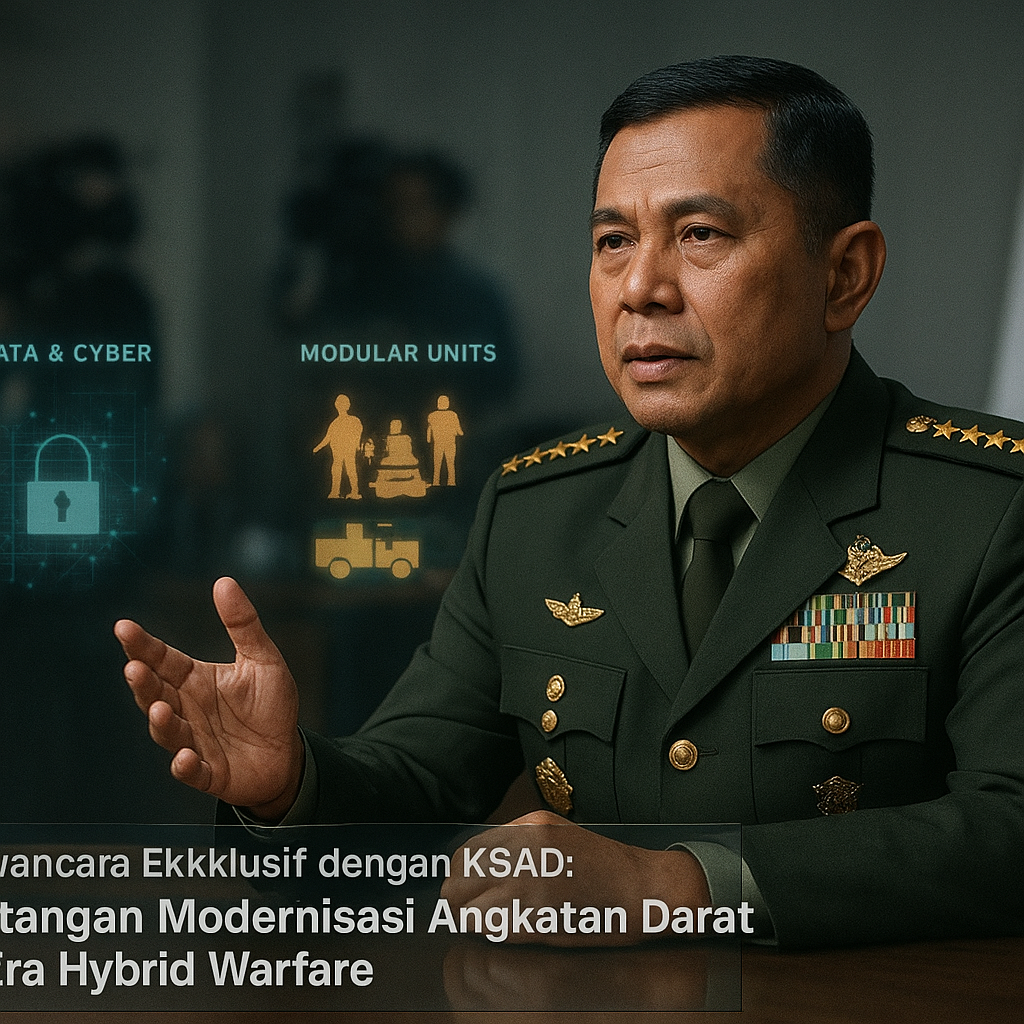 Wawancara Eksklusif dengan KSAD: Tantangan Modernisasi Angkatan Darat di Era Hybrid Warfare