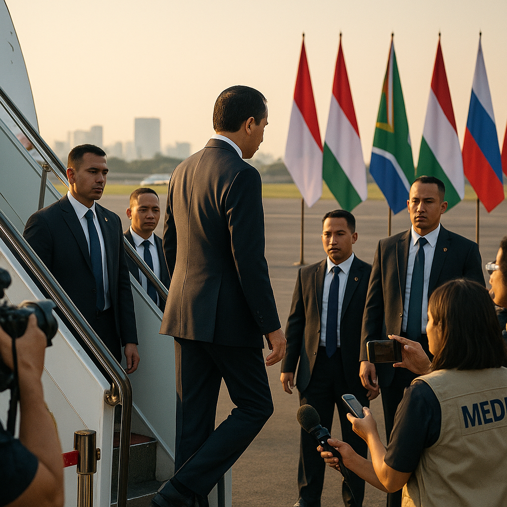 Presiden Tiba di Jakarta Setelah Sampaikan Tiga Pesan Utama Indonesia di KTT BRICS