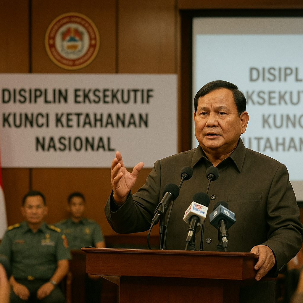 Menteri Pertahanan: Disiplin Eksekutif Kunci Ketahanan Nasional