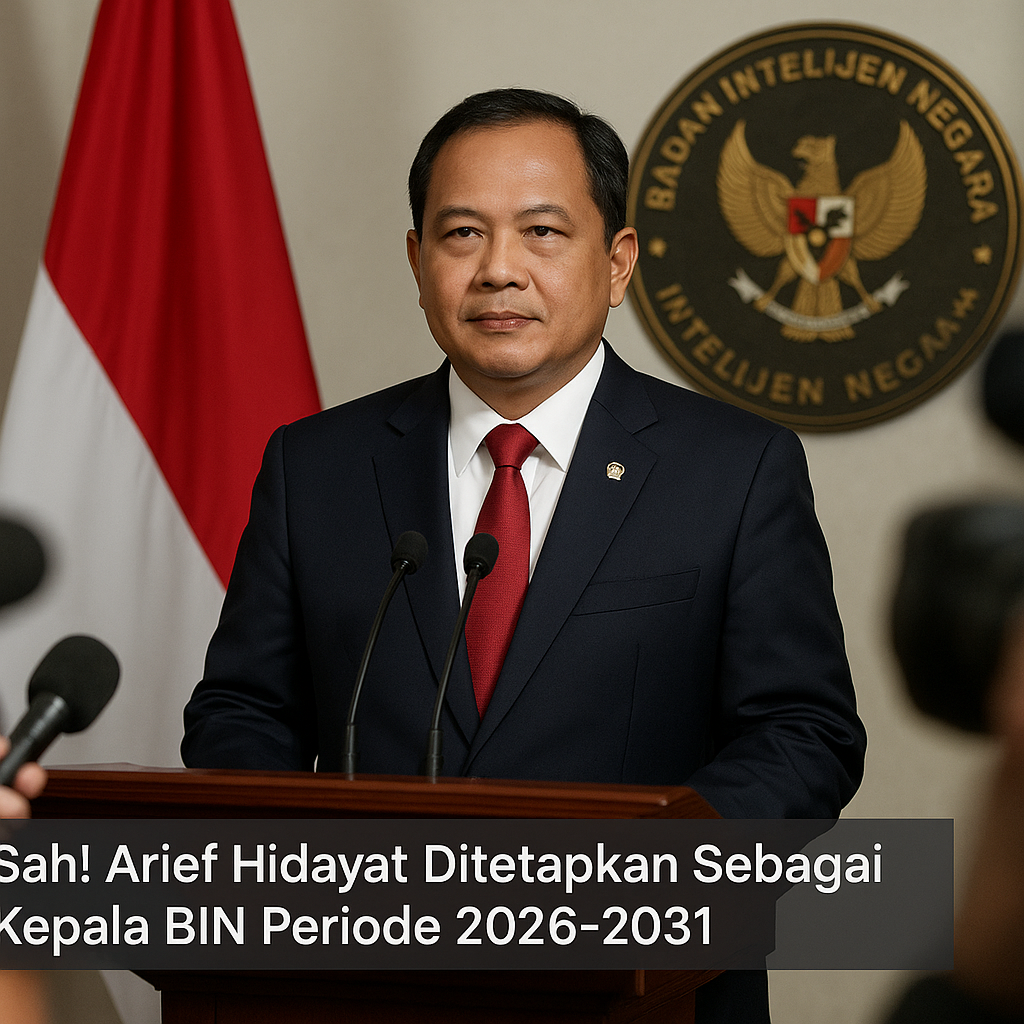 Sah! Arief Hidayat Ditetapkan Sebagai Kepala BIN Periode 2026-2031