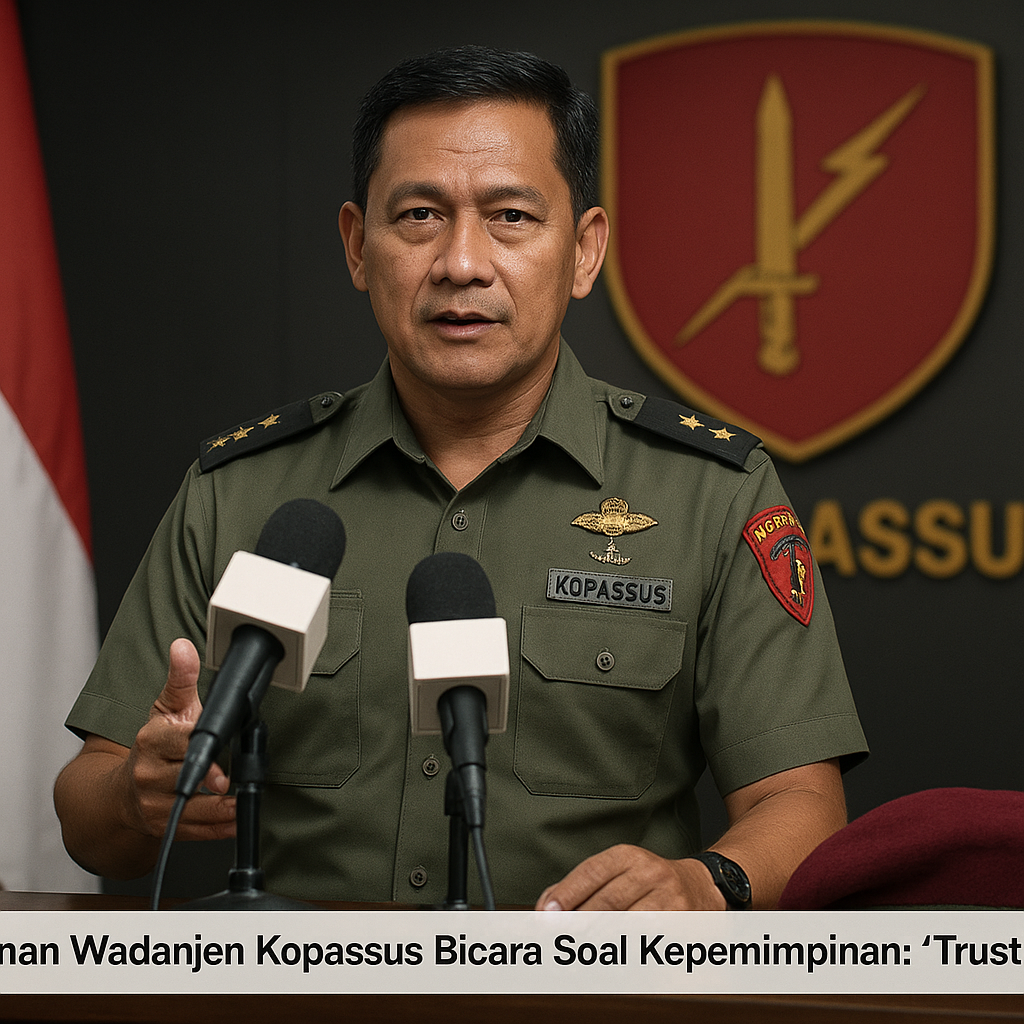 Mantan Wadanjen Kopassus Bicara Soal Kepemimpinan di Unit Elite: "Trust Your Team"