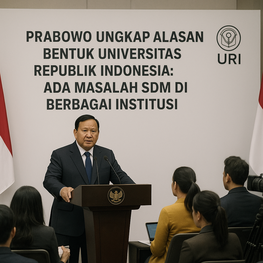 Prabowo Ungkap Alasan Bentuk Universitas Republik Indonesia: Ada Masalah SDM di Berbagai Institusi