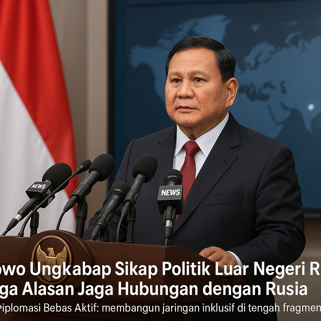 Prabowo Ungkap Sikap Politik Luar Negeri RI hingga Alasan Jaga Hubungan dengan Rusia