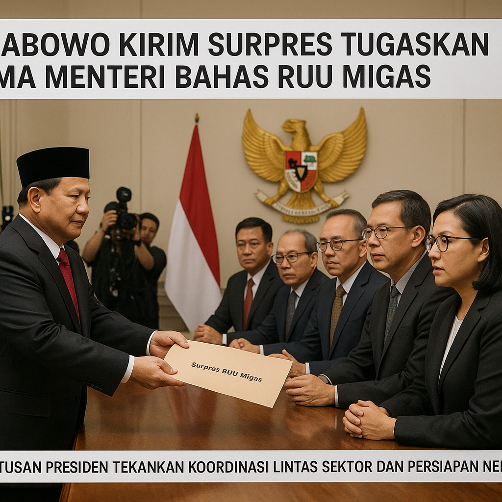 Prabowo Kirim Surpres Tugaskan Lima Menteri Bahas RUU Migas