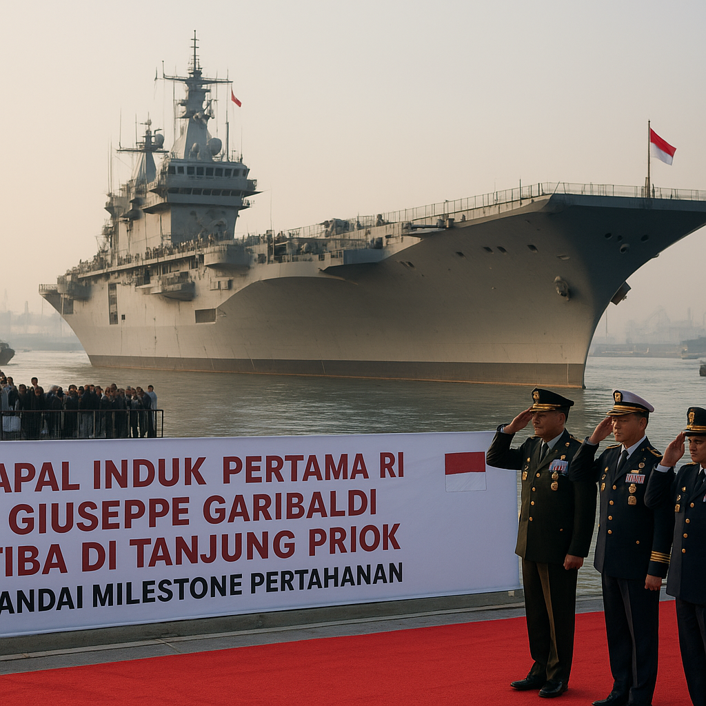 Kapal Induk Pertama RI Giuseppe Garibaldi Tiba di Tanjung Priok, Tandai Milestone Pertahanan