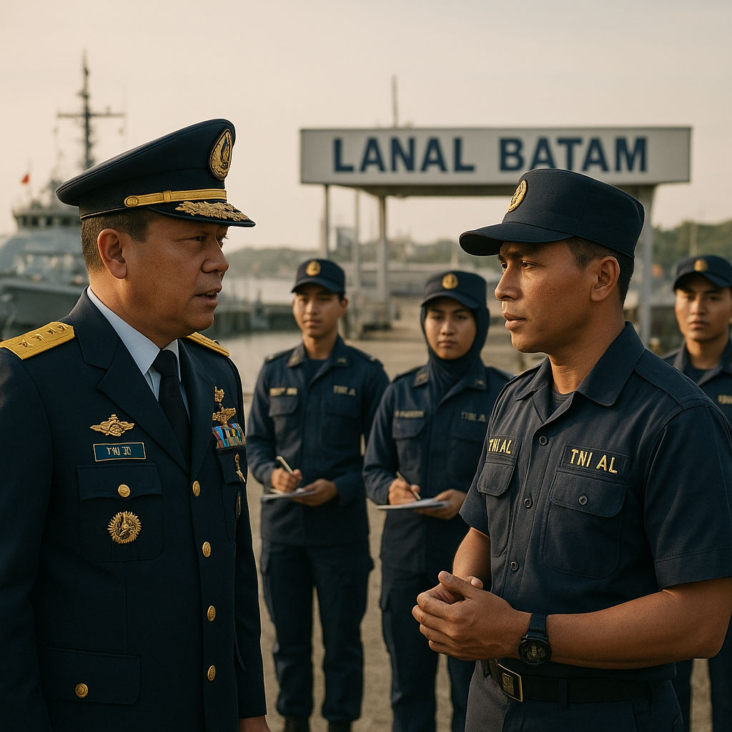 KSAL Tinjau Kesiapan Lanal Batam, Tegaskan Pentingnya Keamanan Perbatasan