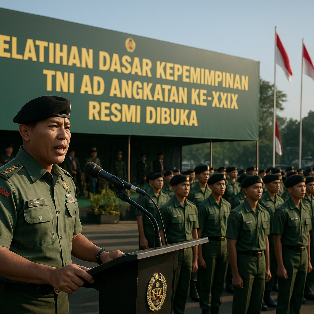 Pelatihan Dasar Kepemimpinan TNI AD Angkatan ke-XXIX Resmi Dibuka
