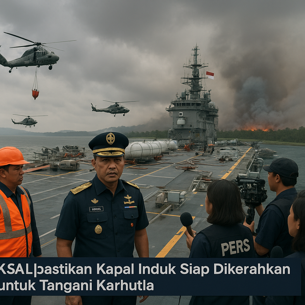 KSAL Pastikan Kapal Induk Siap Dikerahkan untuk Tangani Karhutla