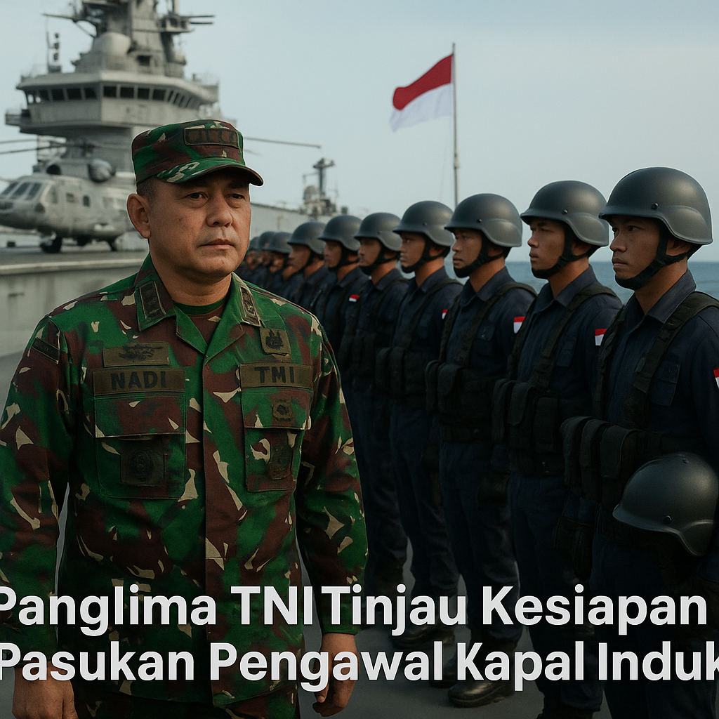 Panglima TNI Tinjau Kesiapan Pasukan Pengawal Kapal Induk