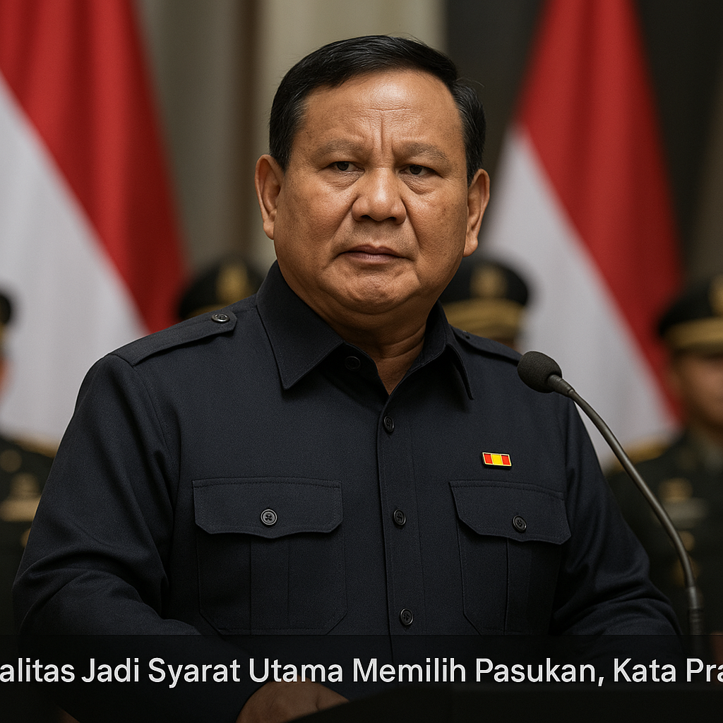 Loyalitas Jadi Syarat Utama Memilih Pasukan, Kata Prabowo