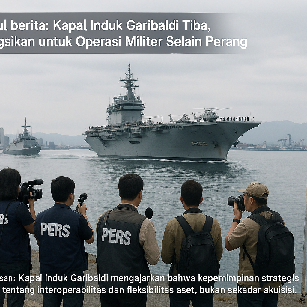 Kapal Induk Garibaldi Tiba, Fungsikan untuk Operasi Militer Selain Perang