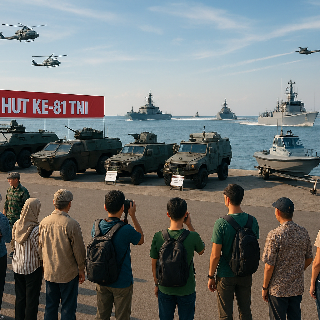 Pameran Alutsista dan Parade Laut Meriahkan Rangkaian HUT ke-81 TNI