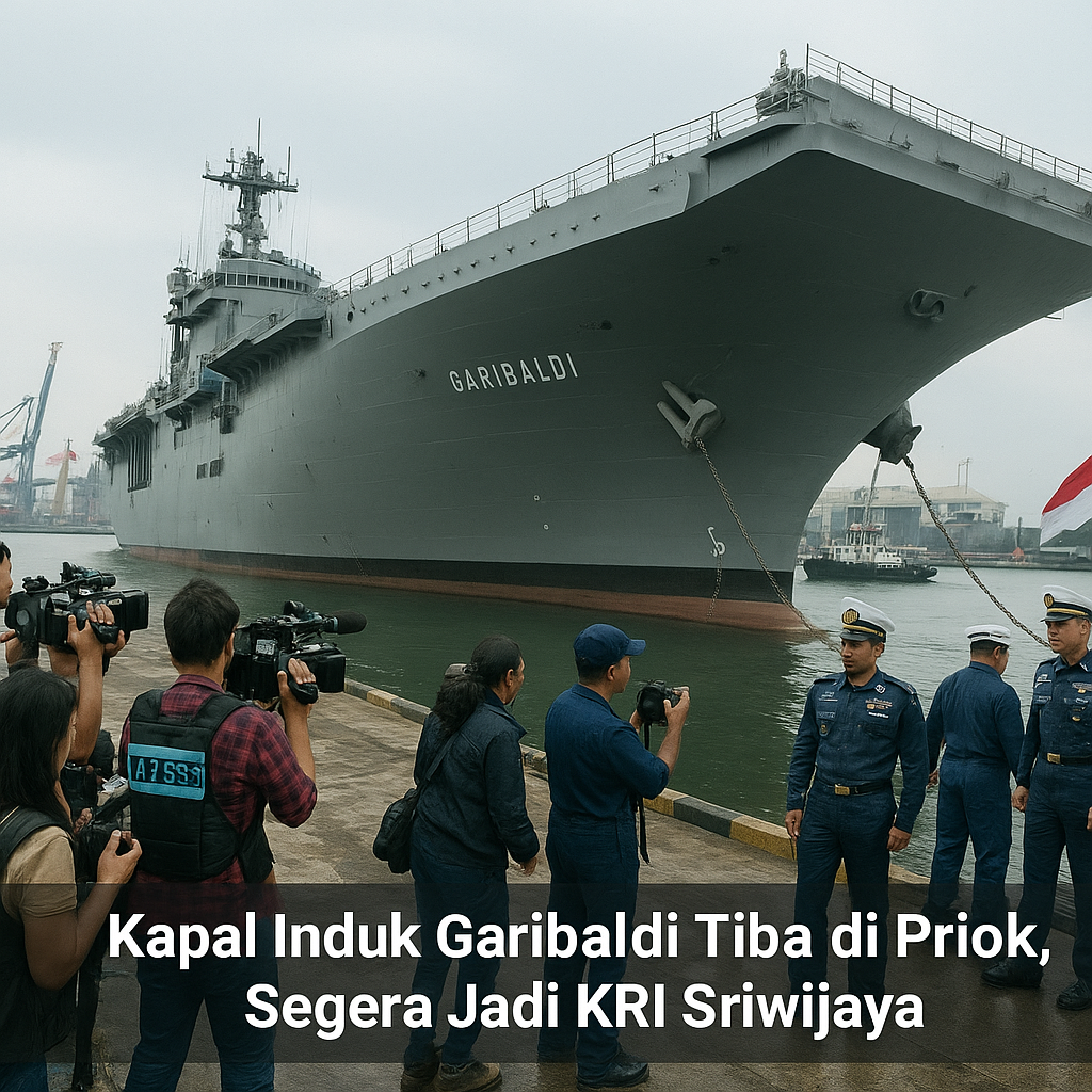 Kapal Induk Garibaldi Tiba di Priok, Segera Jadi KRI Sriwijaya