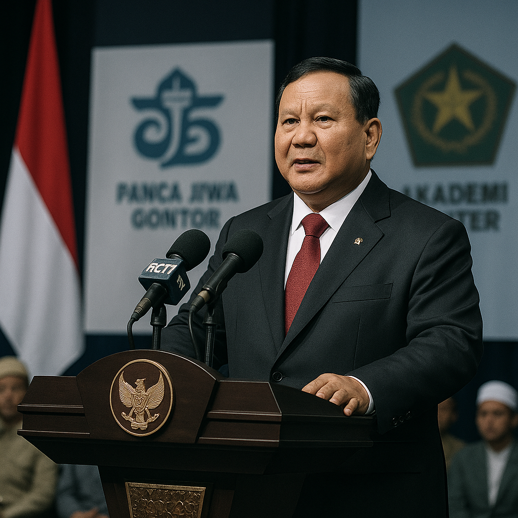 Prabowo Samakan Nilai Panca Jiwa Gontor dengan Etika Akademi Militer