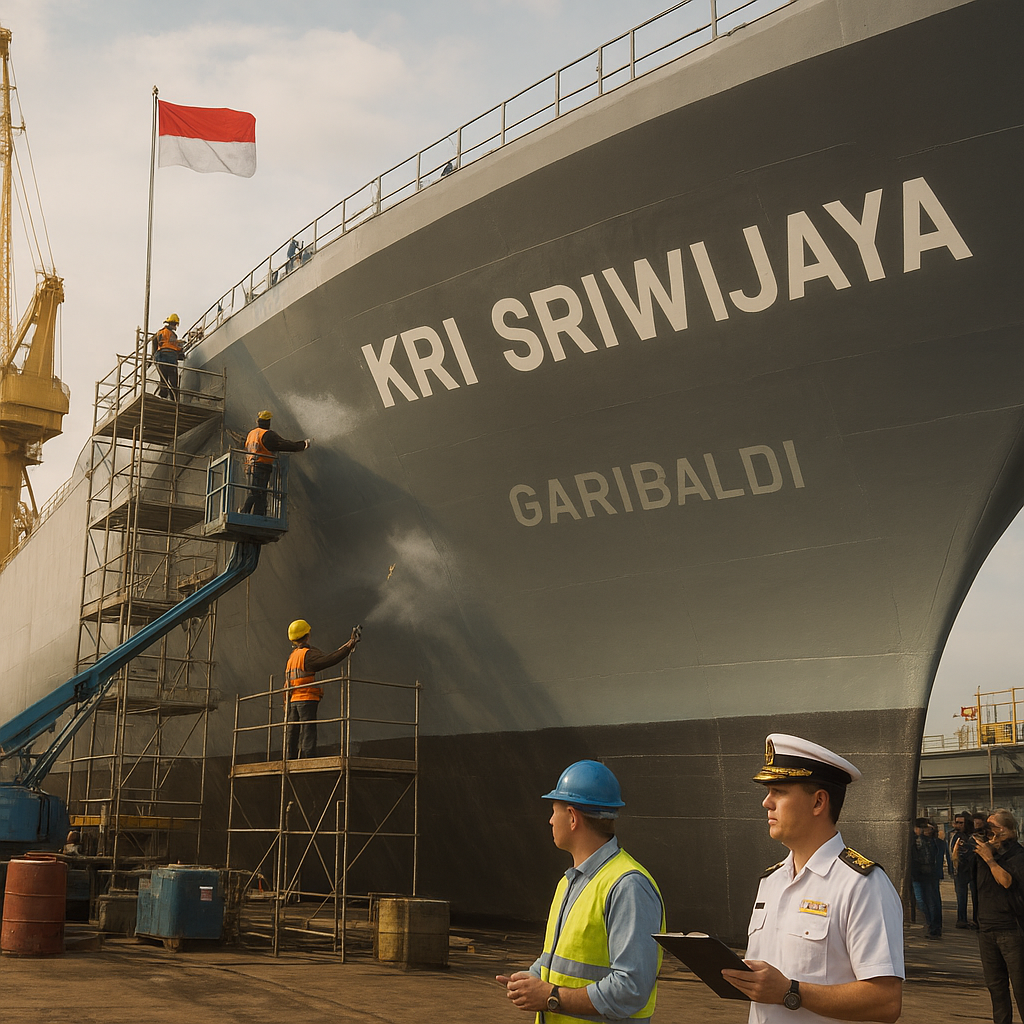 Kapal Induk Garibaldi Dicat Ulang Sesuai Standar KRI, Persiapan Serah Terima