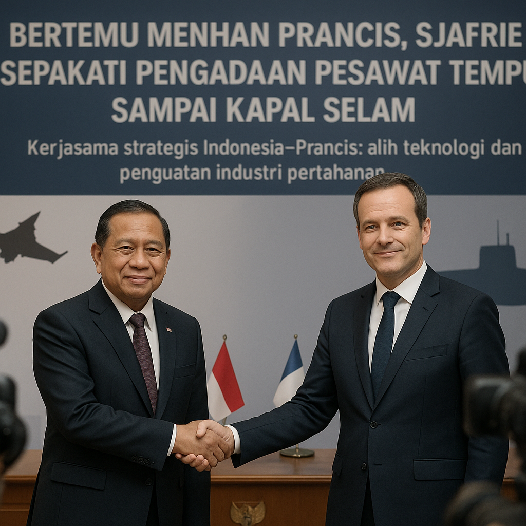 Bertemu Menhan Prancis, Sjafrie Sepakati Pengadaan Pesawat Tempur Sampai Kapal Selam