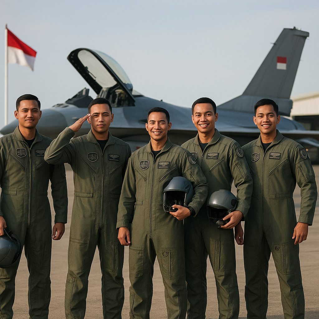 Prajurit TNI AU Lulus Seleksi Ketat Jadi Pilot Tempur F-16