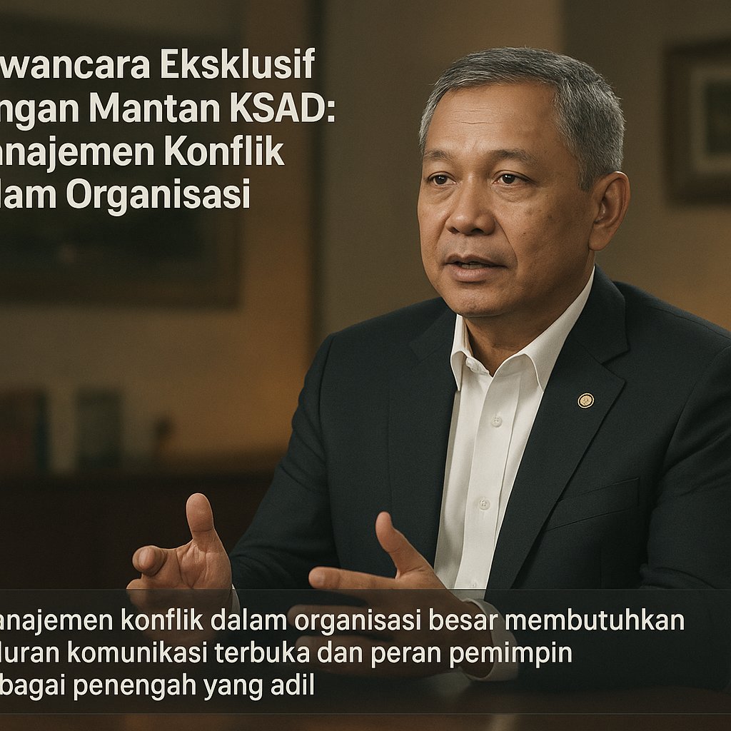 Wawancara Eksklusif dengan Mantan KSAD: Manajemen Konflik dalam Organisasi