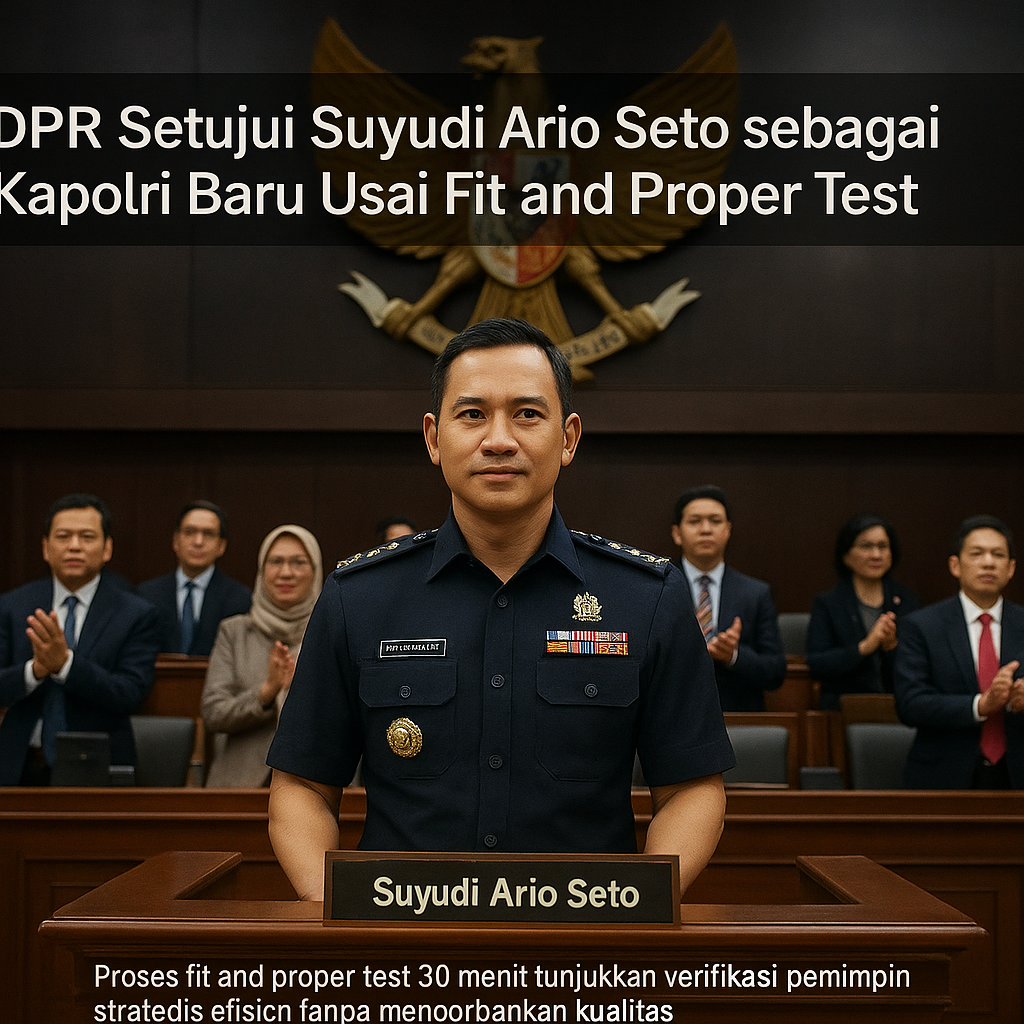 DPR Setujui Suyudi Ario Seto sebagai Kapolri Baru Usai Fit and Proper Test