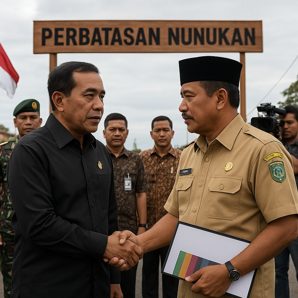 Sambut Kedatangan Menhan, Bupati Nunukan Sampaikan Enam Masalah Krusial di Perbatasan
