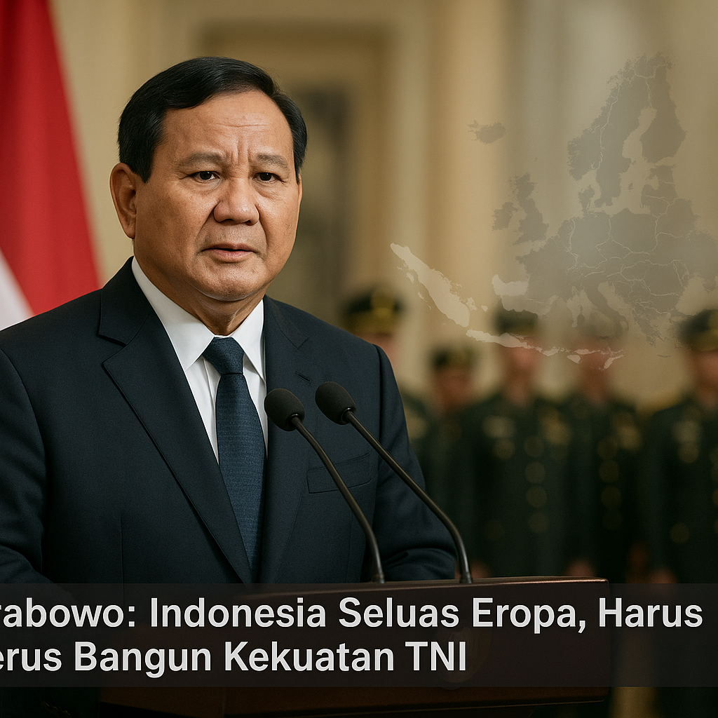 Prabowo: Indonesia Seluas Eropa, Harus Terus Bangun Kekuatan TNI