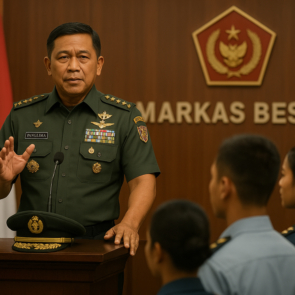 Panglima TNI Tegaskan Kepemimpinan Berbasis Keteladanan untuk Perwira Muda