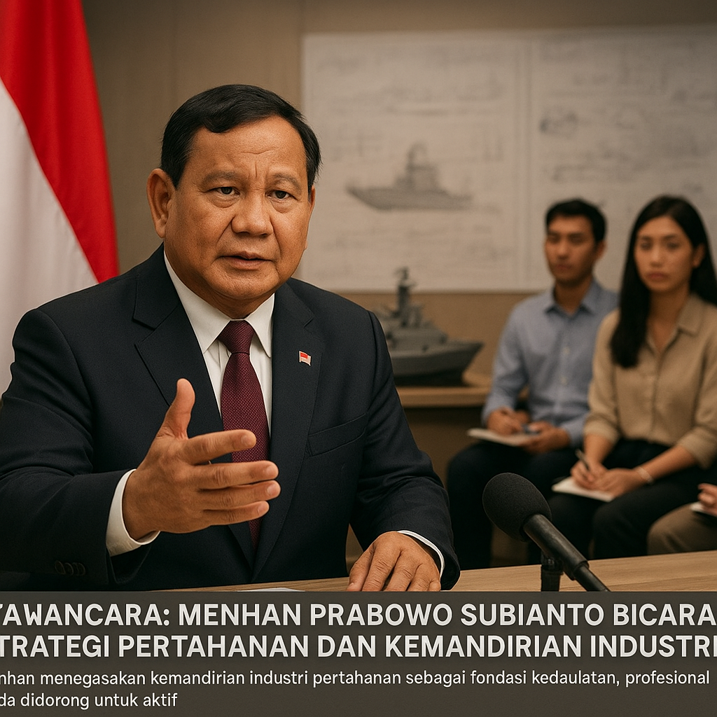 Wawancara: Menhan Prabowo Subianto Bicara Strategi Pertahanan dan Kemandirian Industri