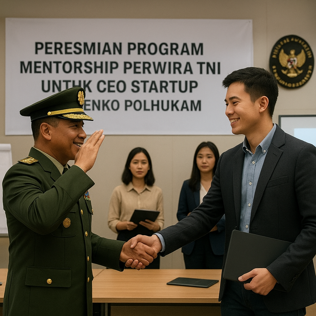 Program Mentorship Perwira TNI untuk CEO Startup Diresmikan Kemenko Polhukam